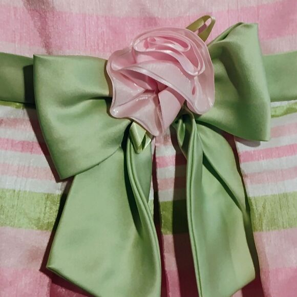 Youngland Pink and Green Pleated Halter Sundress - Picture 8 of 15